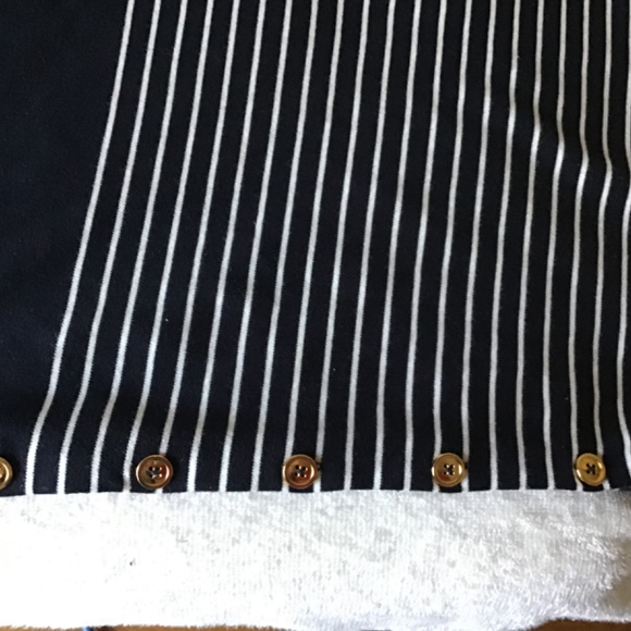 Jones New York navy blue and White Striped Top - Picture 2 of 9